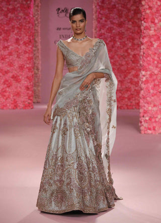 Gabrielle Sage Lehenga Set by Dolly J, available on Indiaspopup.com