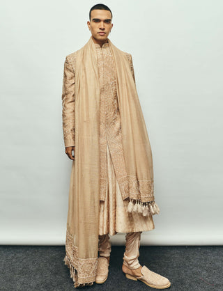 Maharaja caramel beige sherwani set