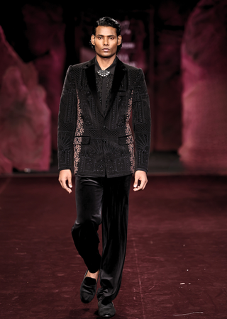 Ruhan embellished jacket set