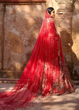 Arihee red bridal lehenga set