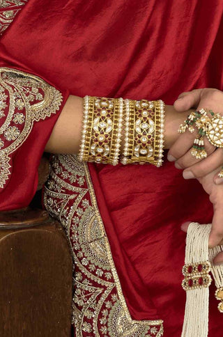 Devmani gold plated kundan bangles