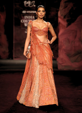 Aruna noor cocktail lehenga set