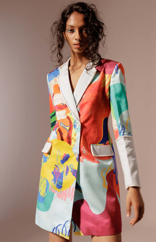 Island Color Block Blazer Dress by Advait available on Indiaspopup.com