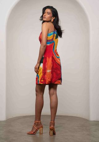Ruel draped mini dress