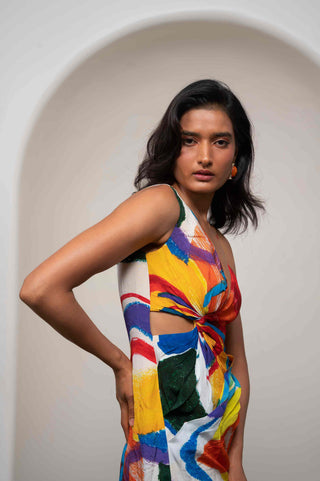 Ruel draped mini dress