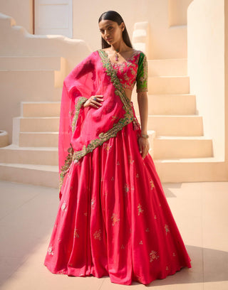 Dolly J Gulnar Pink Lehenga Set available on indiaspopup