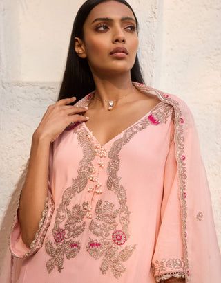 Primrose pink kurta salwar set