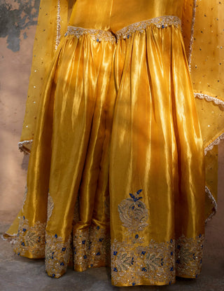 Daurya yellow sharara set