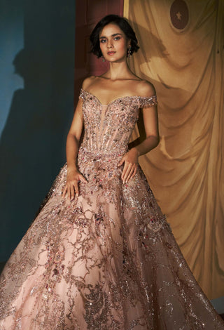 Petal pink roseinne ball gown