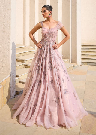 Petal élan mauve gown