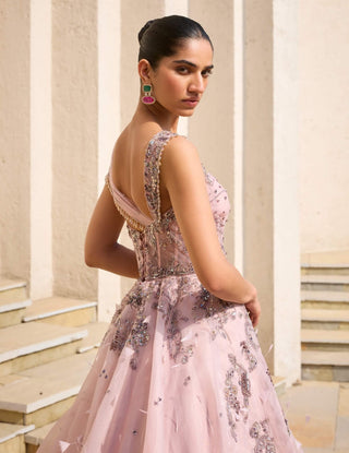 Petal élan mauve gown