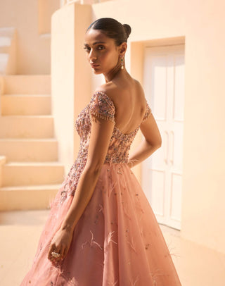 Rose peach dawn gown