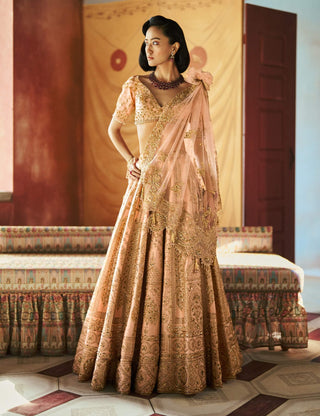 Blush bloom rosantara bridal lehenga set