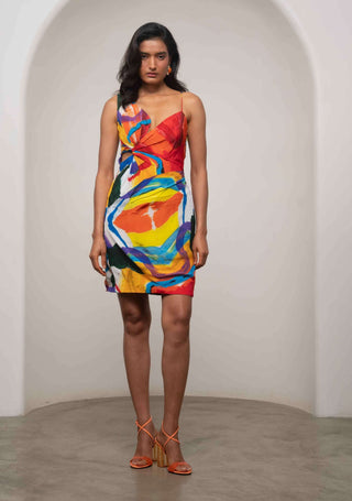 Ruel draped mini dress