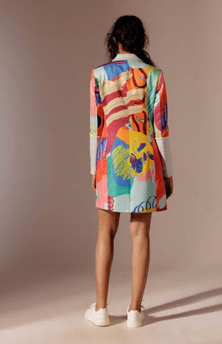 Island Color Block Blazer Dress by Advait available on Indiaspopup.com