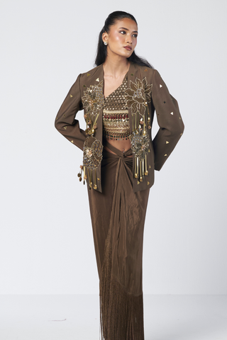 Bebo olive jacket set