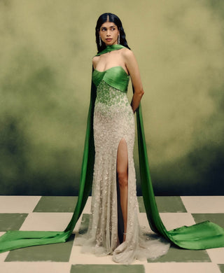 Slyvan verdant green muse gown