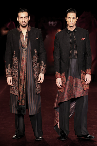 Anirudh black achkan set – Dolly J Men – Mens Sherwani – Sherwanis