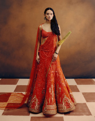 Citrine dawn bridal lehenga set