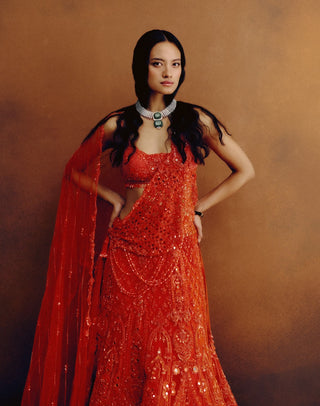 Citrine dawn bridal lehenga set
