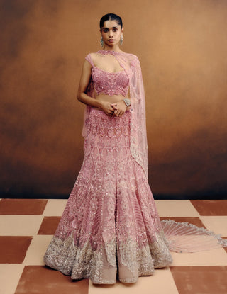 Blush aurora bridal lehenga set