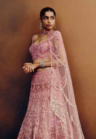 Blush aurora bridal lehenga set