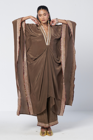Azra olive kaftan set