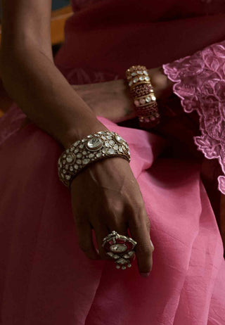 Chaaya gold plated polki bangles