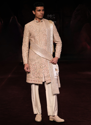 Chandraveer ivory sherwani set