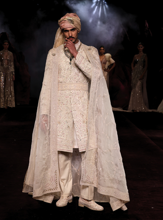 Vardhan ivory sherwani set