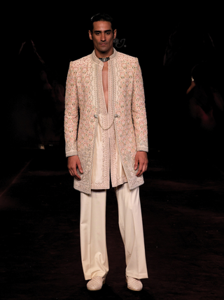 Kairav ivory sherwani set