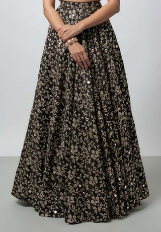 Harshini Black Lehenga Set by Gopi Vaid available on Indiaspopup