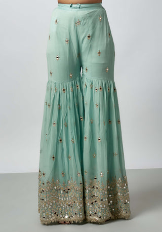 Kiah powder blue sharara set