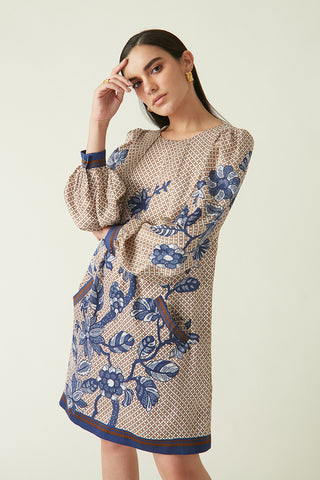 Payal Pratap-Aninda Brown Printed Dress-INDIASPOPUP.COM