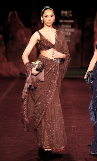 Mocha noor sari set