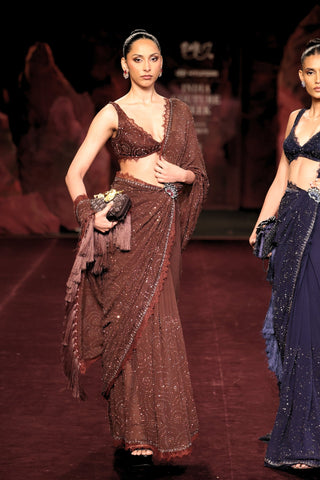 Mocha noor sari set