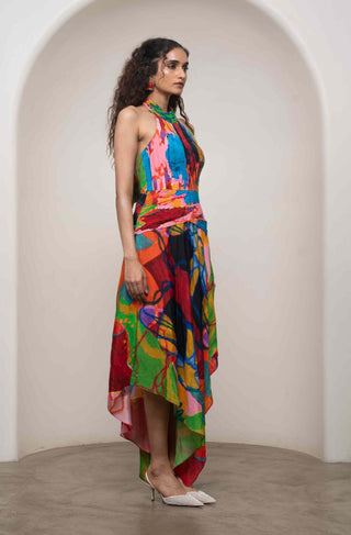 Sorel pleated maxi dress