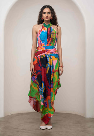 Sorel pleated maxi dress