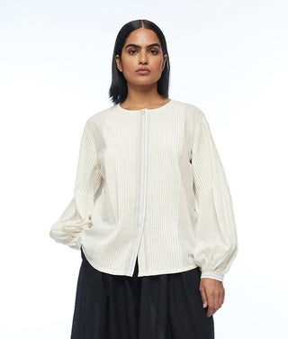 Filipes ivory pleated top