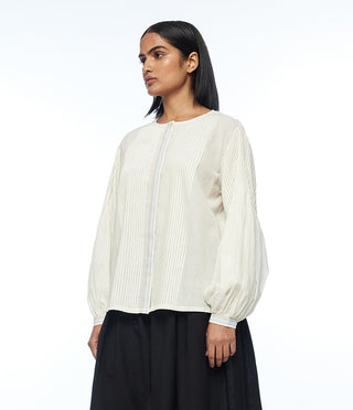 Filipes ivory pleated top