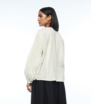 Filipes ivory pleated top