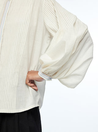 Filipes ivory pleated top