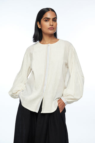 Filipes ivory pleated top
