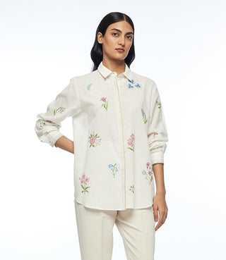 Glabrifolia ivory cross stitch shirt