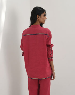 Gela Crimson Red Shirt by Payal Pratap available on Indiaspopup.com