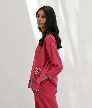 Ragusa Crimson Red Top by Payal Pratap available on Indiaspopup.com