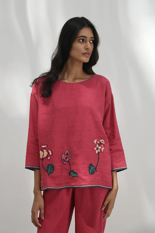 Ragusa Crimson Red Top by Payal Pratap available on Indiaspopup.com