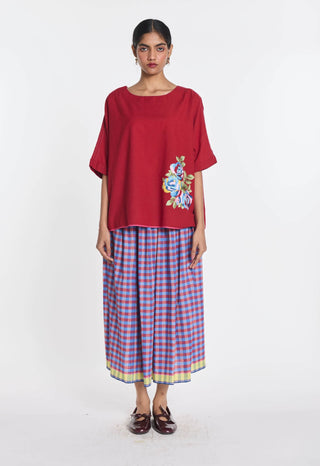 Azurea mauve elasticated skirt