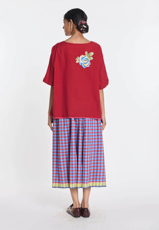 Azurea mauve elasticated skirt