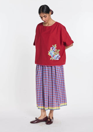 Azurea mauve elasticated skirt